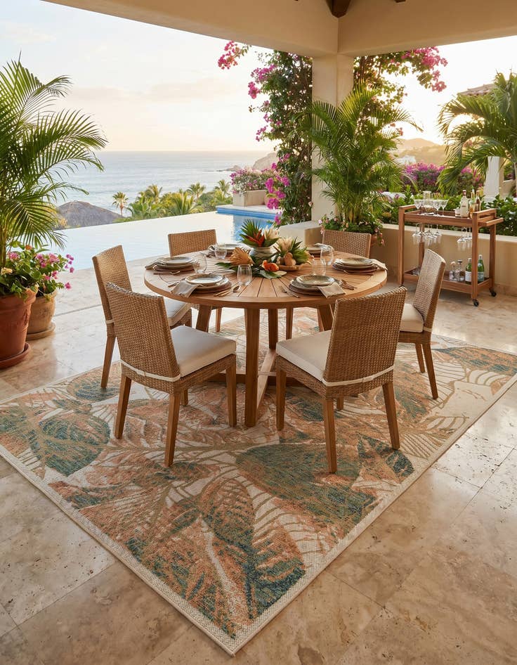 Detail image of 7' 10 x 10' Easy-Clean Baja Indoor / Outdoor Rug