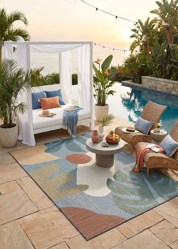 9' x 12' Easy-Clean Baja Indoor / Outdoor Rug
