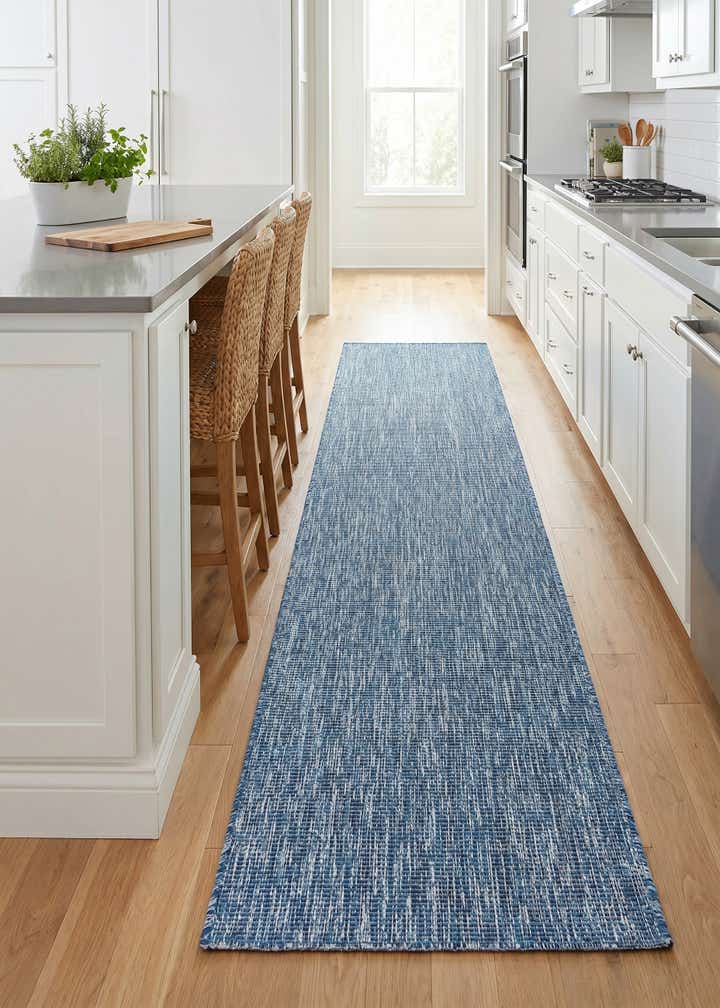 2' 7 x 12' Easy-Clean Solid Indoor / Outdoor Runner Rug