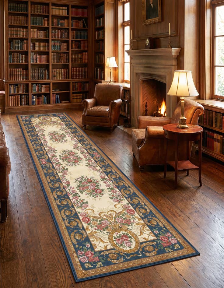 Detail image of 2' 7 x 10' Easy-Clean Traditional Indoor / Outdoor Runner Rug