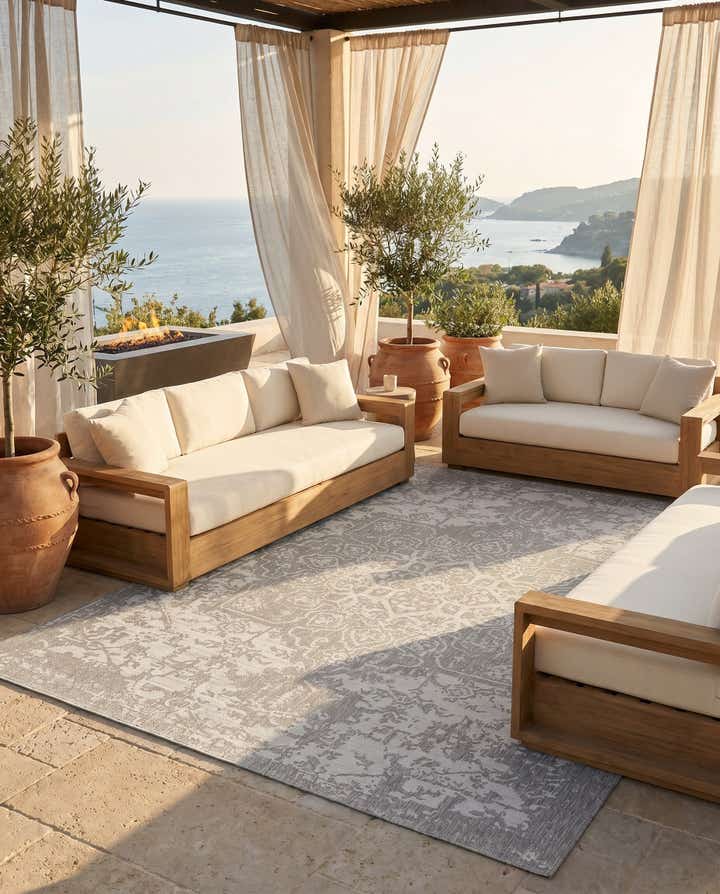 9' x 12' Easy-Clean Jill Zarin Dubai Indoor / Outdoor Rug