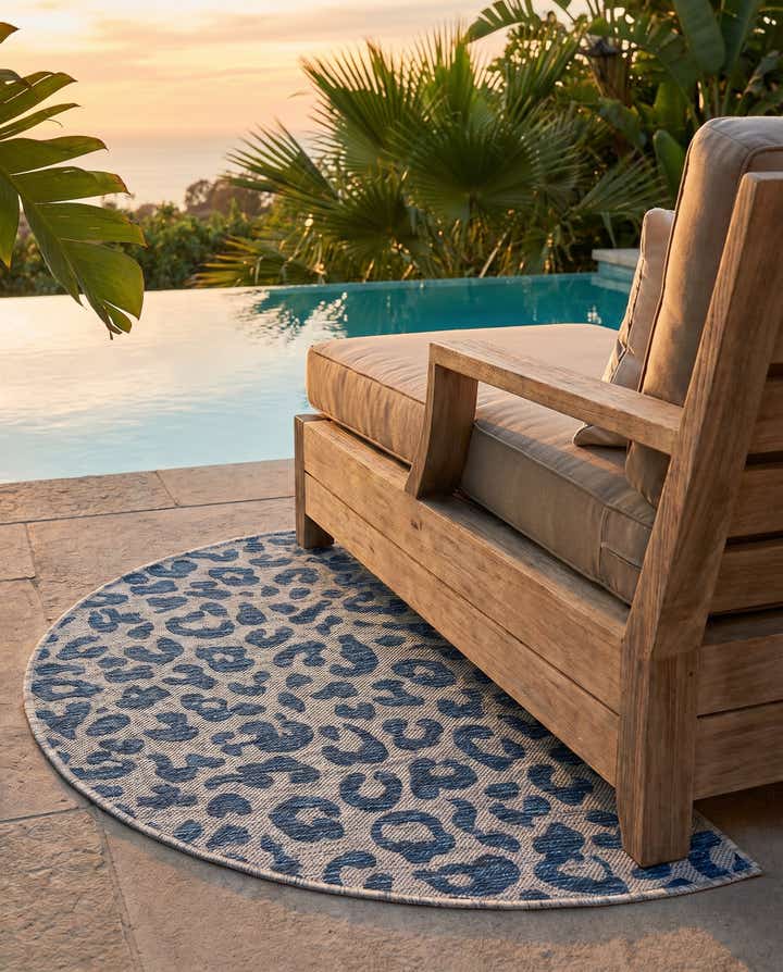 2' 7 x 4' Easy-Clean Safari Indoor / Outdoor Hearth Rug