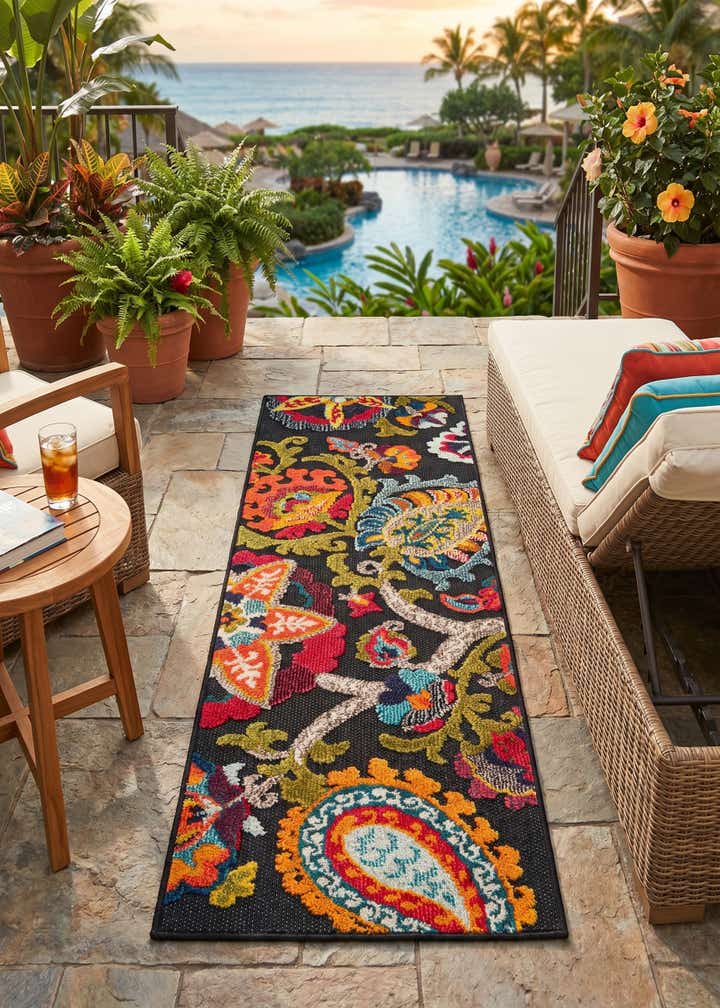 2' x 5' Easy-Clean Casablanca Indoor / Outdoor Runner Rug