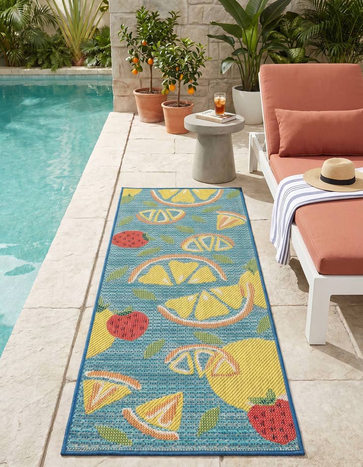 Detail image of 2' x 5' 1 Easy-Clean Baja Indoor / Outdoor Runner Rug