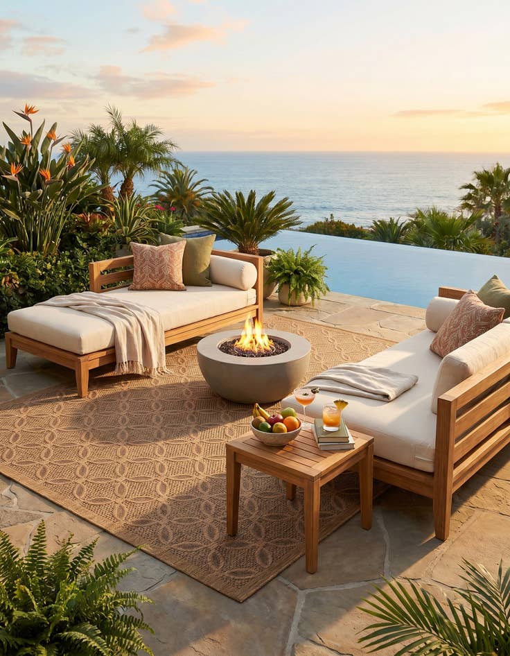 Detail image of 7' x 10' Easy-Clean Lattice Indoor / Outdoor Rug