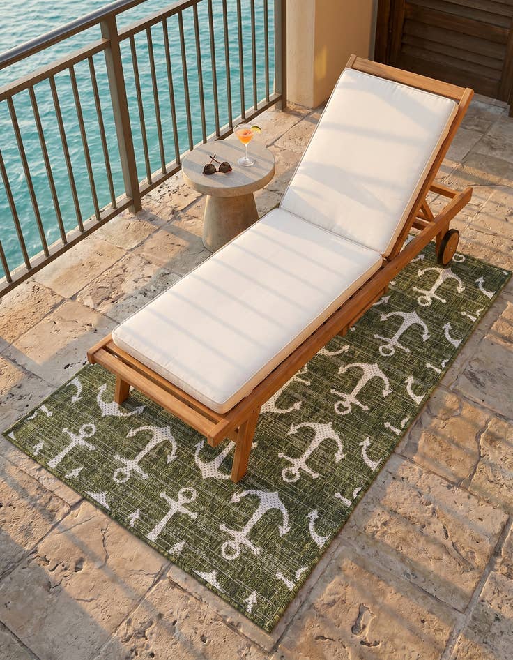 Detail image of 3' x 5' 3 Easy-Clean Coastal Indoor / Outdoor Rug