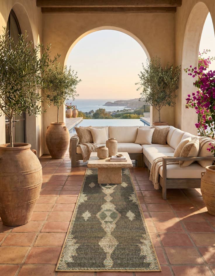 Detail image of 2' x 7' 10 Easy-Clean Baja Indoor / Outdoor Runner Rug