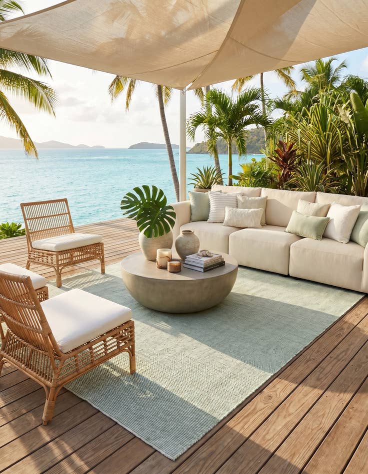 Detail image of 10' x 14' 1 Easy-Clean Jill Zarin Palm Springs Indoor / Outdoor Rug