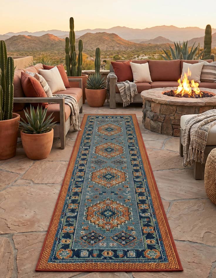 Detail image of 2' x 8' Easy-Clean Baja Indoor / Outdoor Runner Rug