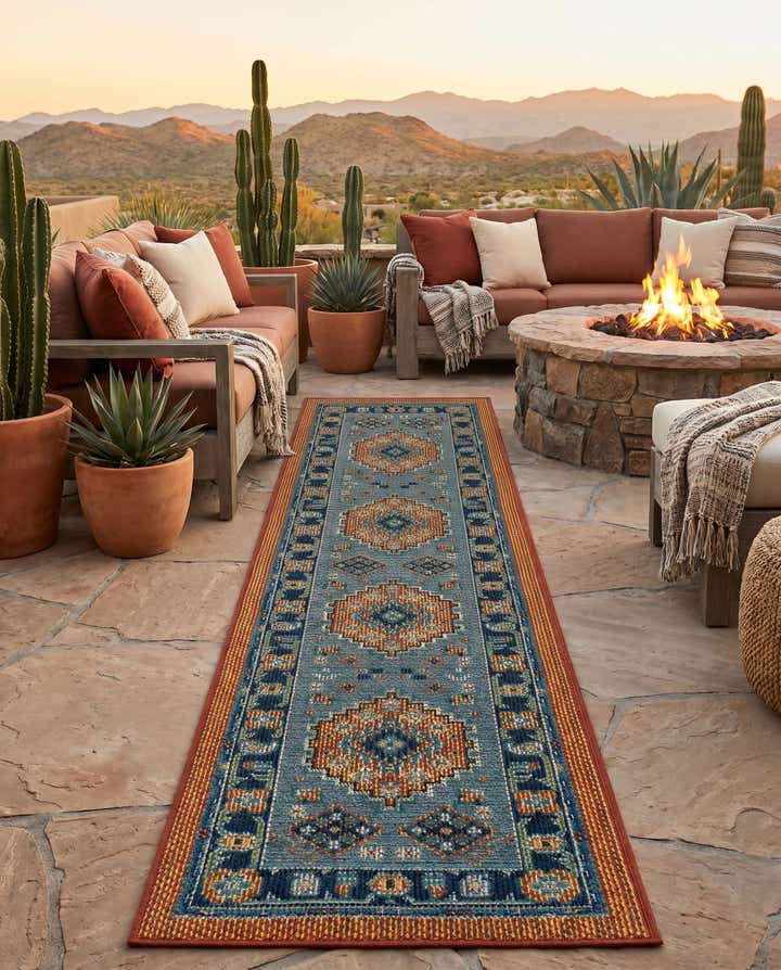 2' x 8' Easy-Clean Baja Indoor / Outdoor Runner Rug