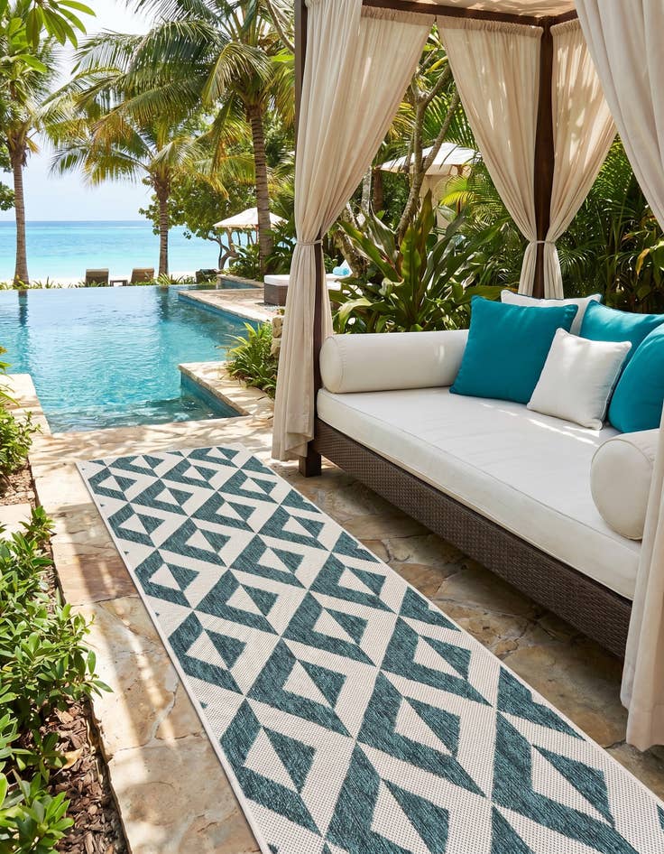 Detail image of 2' x 6' Easy-Clean Jill Zarin Napa Indoor / Outdoor Runner Rug