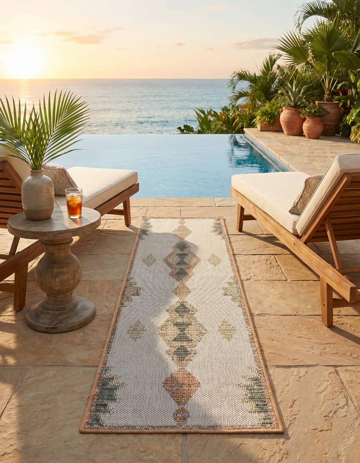 Detail image of 2' x 6' Easy-Clean Baja Indoor / Outdoor Runner Rug