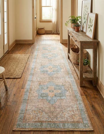 2' 6 x 12' Washable Timeless Runner Rug