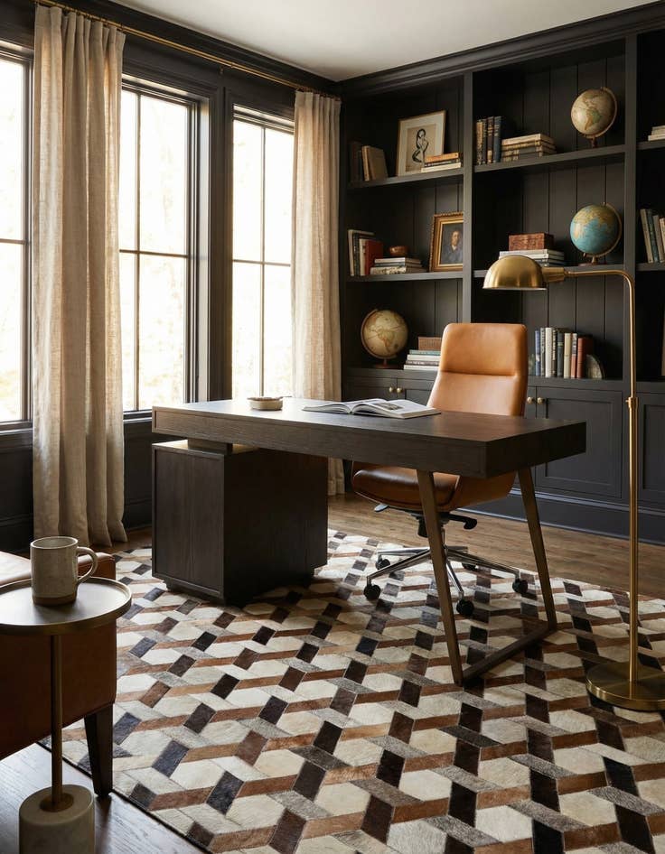 Detail image of 5' 2 x 7' 10 Cowhide - Patchwork Rug