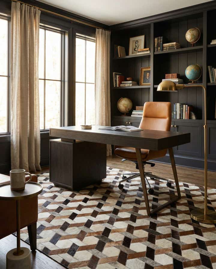 5' 2 x 7' 10 Cowhide - Patchwork Rug