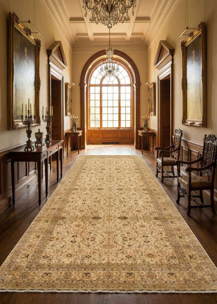 13' 3 x 26' 3 Hand Knotted Peshawar Ziegler Runner Rug