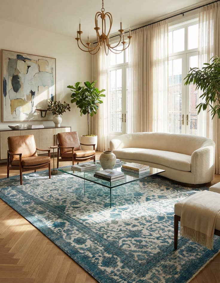 Detail image of 9' 6 x 12' 9  Hand Knotted Ultra Vintage Persian Wool Rug