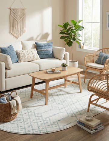 4' x 6' Paxon Trellis Oval Rug