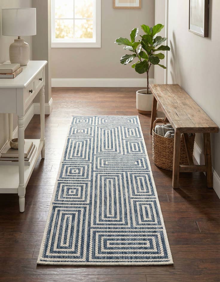Detail image of 2' x 6' Easy-Clean Modern Indoor / Outdoor Runner Rug