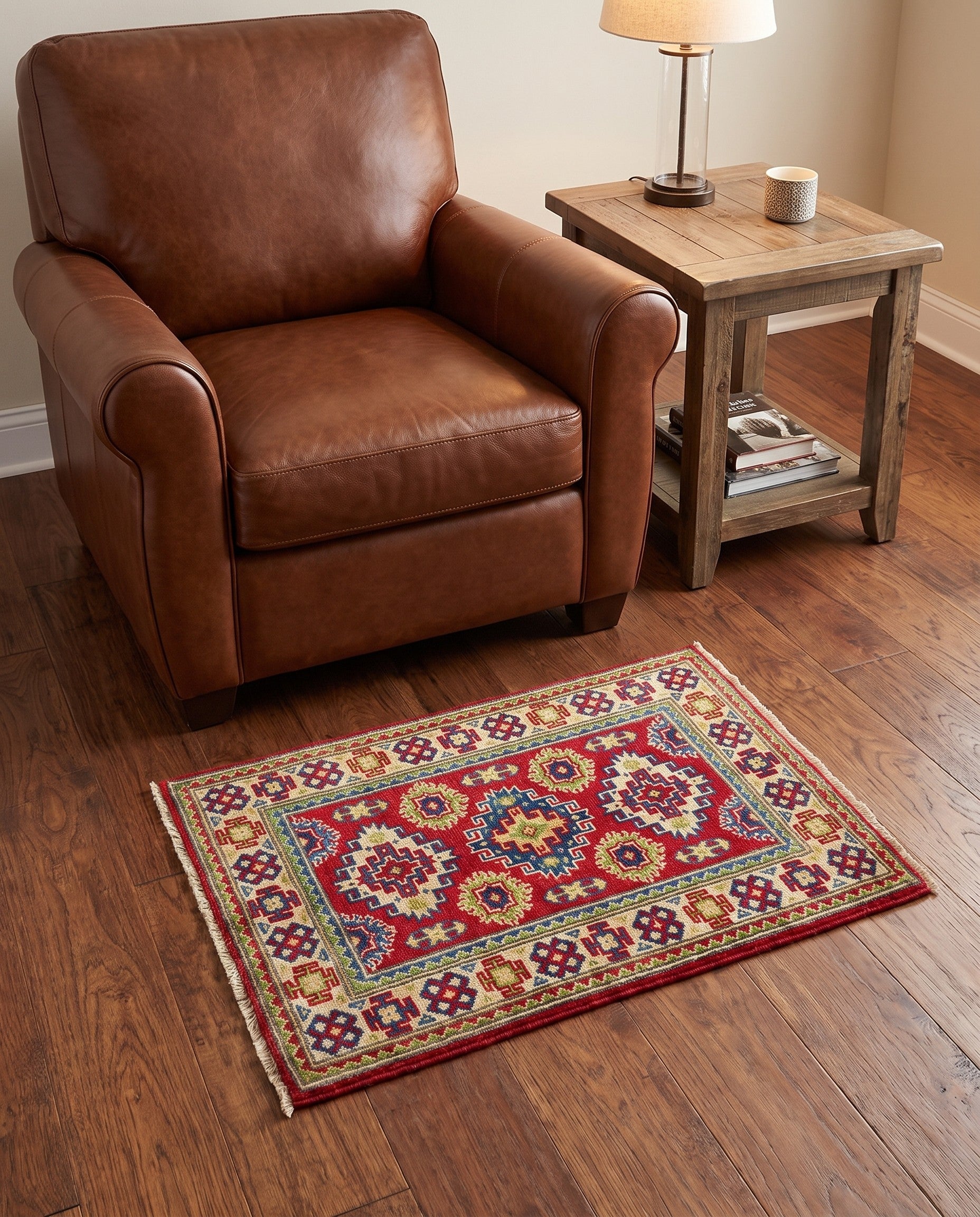 2' x 2' 11 Hand Knotted Kazak Rug