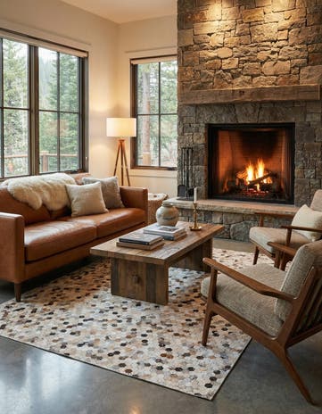 5' 4 x 7' 6 Cowhide Stocks Rug