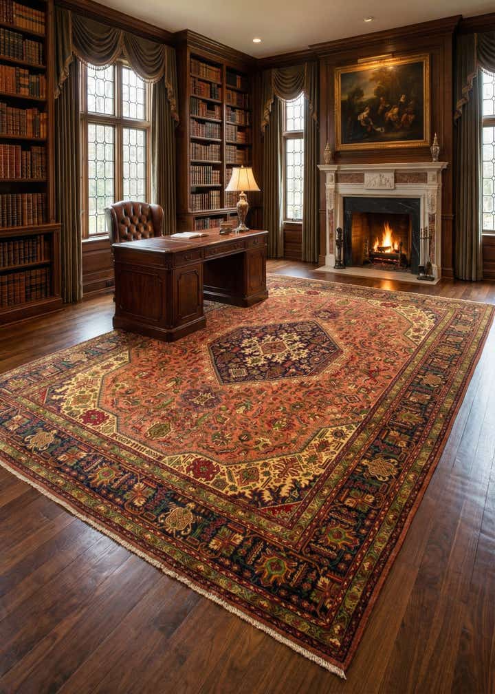 9' 8 x 12' 8 Hand Knotted Tabriz Persian Wool Rug