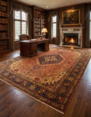9' 8 x 12' 8 Hand Knotted Tabriz Persian Wool Rug