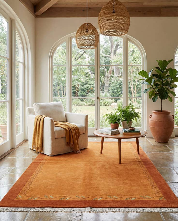 Detail image of 5' 7 x 7' 10 Hand Knotted Nepal Wool Rug