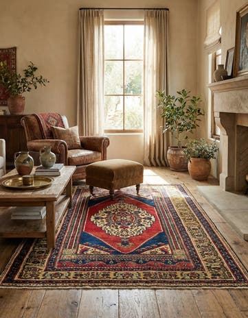 3' 9 x 5' 9 Hand Knotted Anatolian Wool Rug