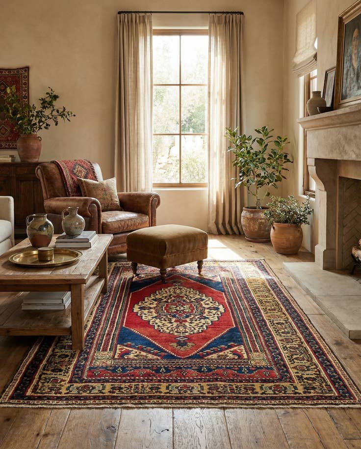 Detail image of 3' 9 x 5' 9 Hand Knotted Anatolian Wool Rug
