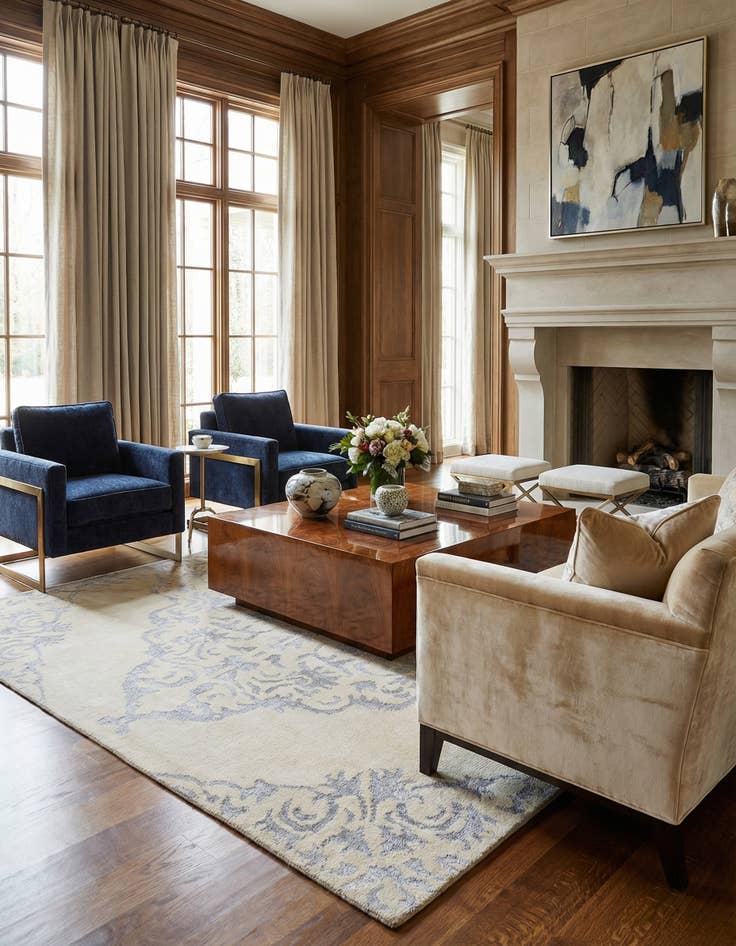 Detail image of 8' x 10' 8  Hand Knotted Darya Rug