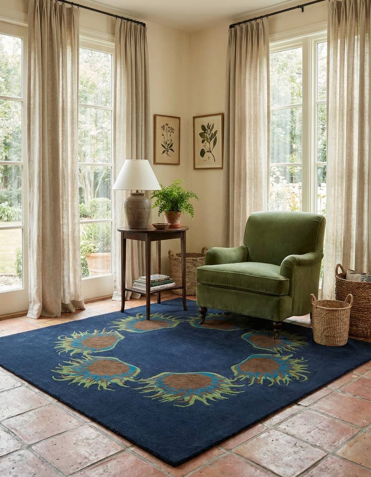 Detail image of 7' 6 x 7' 7 Luna Wool Square Rug