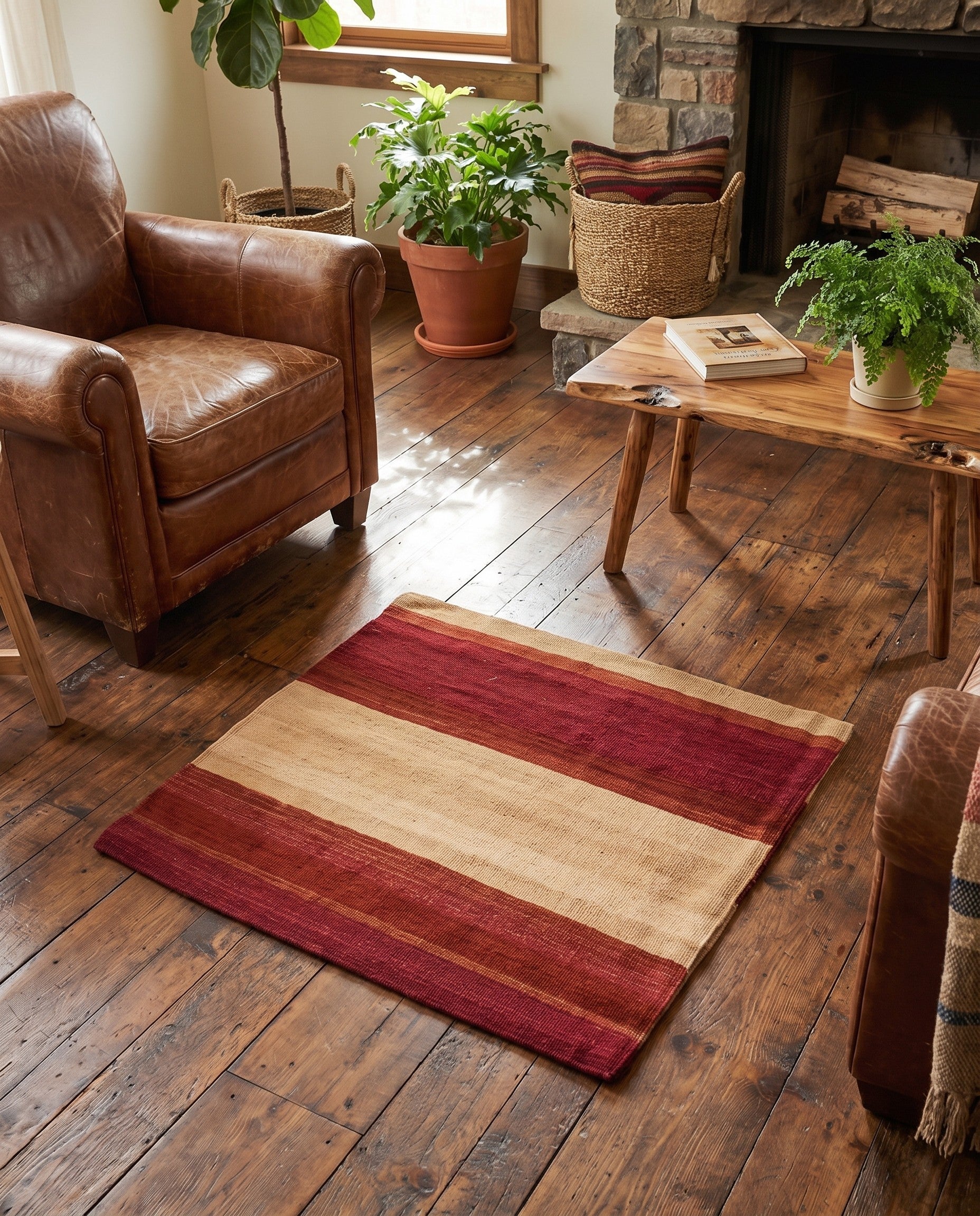 2' 4 x 2' 6 Hand Woven Pillow Wool Square Rug
