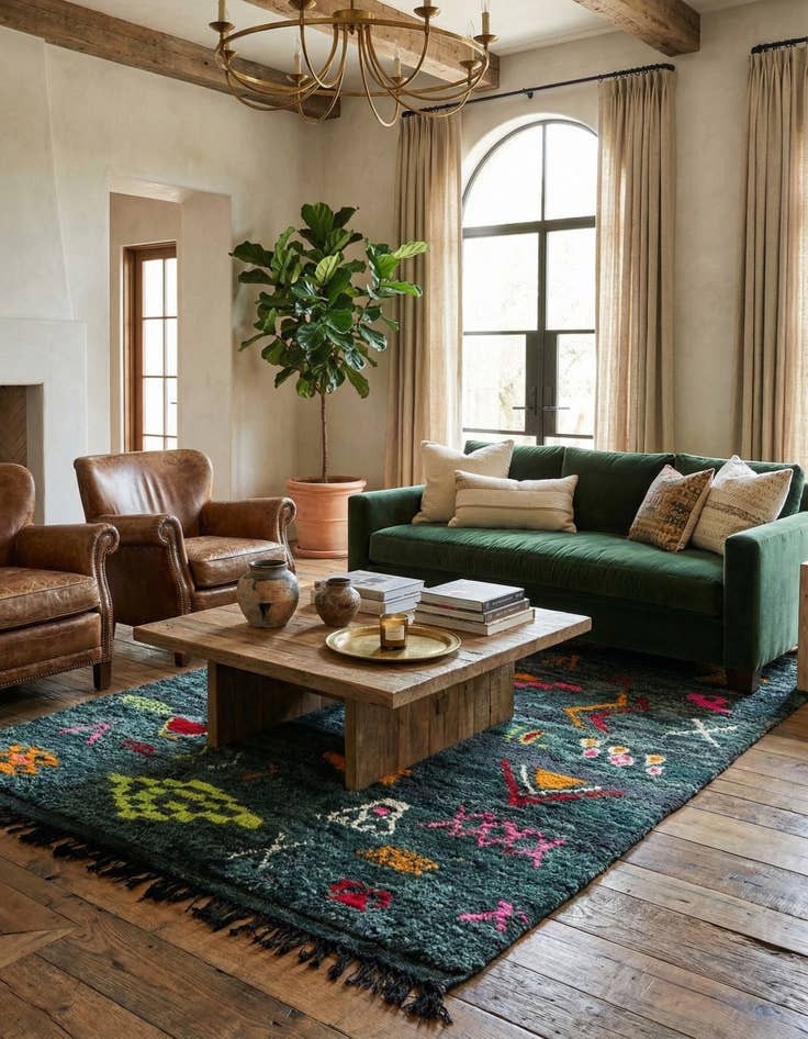 Detail image of 5' x 7' 7  Hand Knotted Moroccan Wool Rug