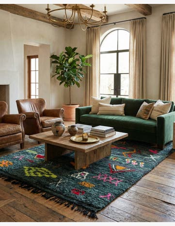 5' x 7' 7 Hand Knotted Moroccan Wool Rug