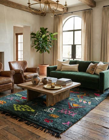 5' x 7' 7 Hand Knotted Moroccan Wool Rug