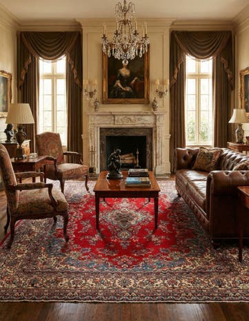 8' 9 x 11' 4 Sarouk Wool Rug