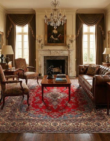 8' 9 x 11' 4 Sarouk Wool Rug