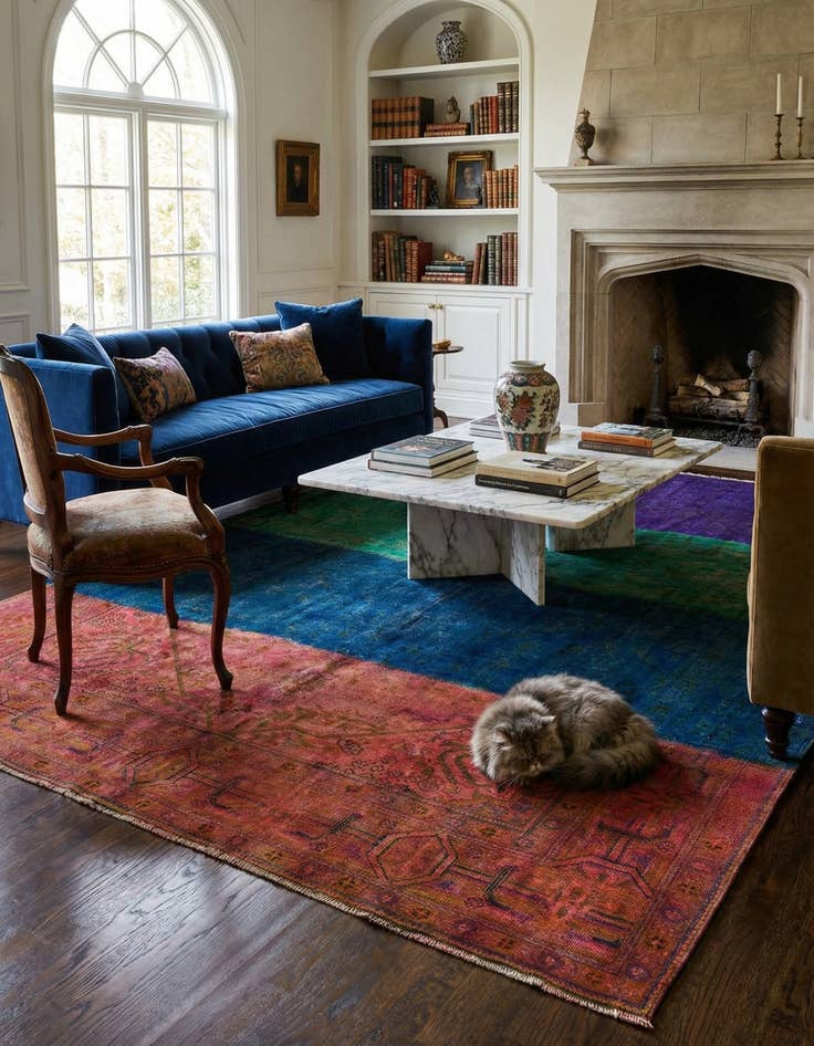 Detail image of 10' x 12' 6  Hand Knotted Ultra Vintage Persian Wool Rug