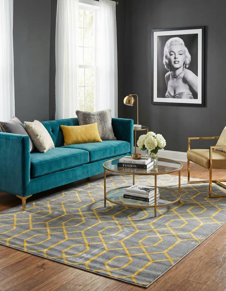 Detail image of 6' x 9'  Marilyn Monroe™ Glam Trellis Rug