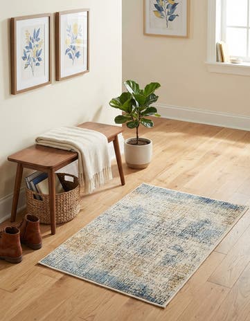 Blue Ivory Deepa Rug