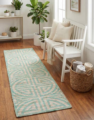 2' 2 x 8' Hand Woven Chenille Jute Runner Rug