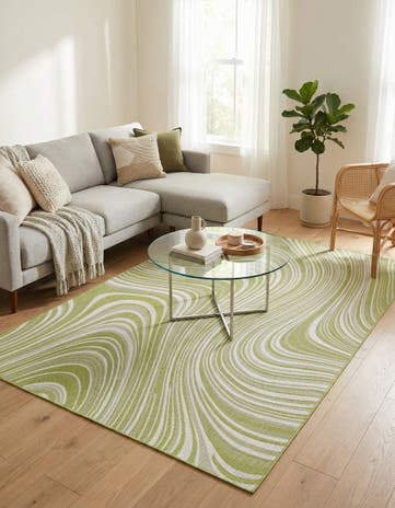 5' 3 x 8' Easy-Clean Modern Indoor / Outdoor Rug