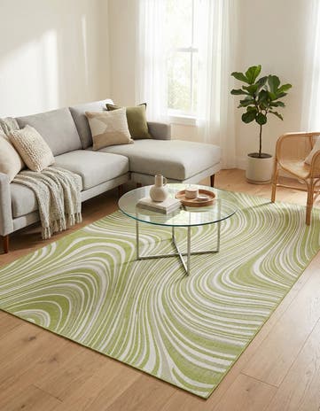5' 3 x 8' Easy-Clean Modern Indoor / Outdoor Rug