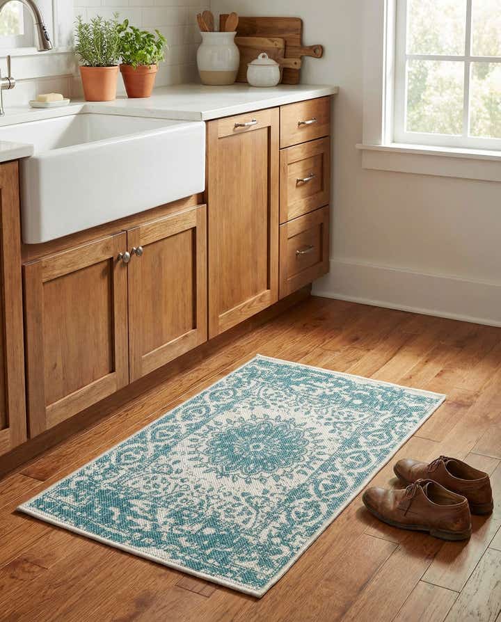 2' x 3' Easy-Clean Traditional Indoor / Outdoor Rug
