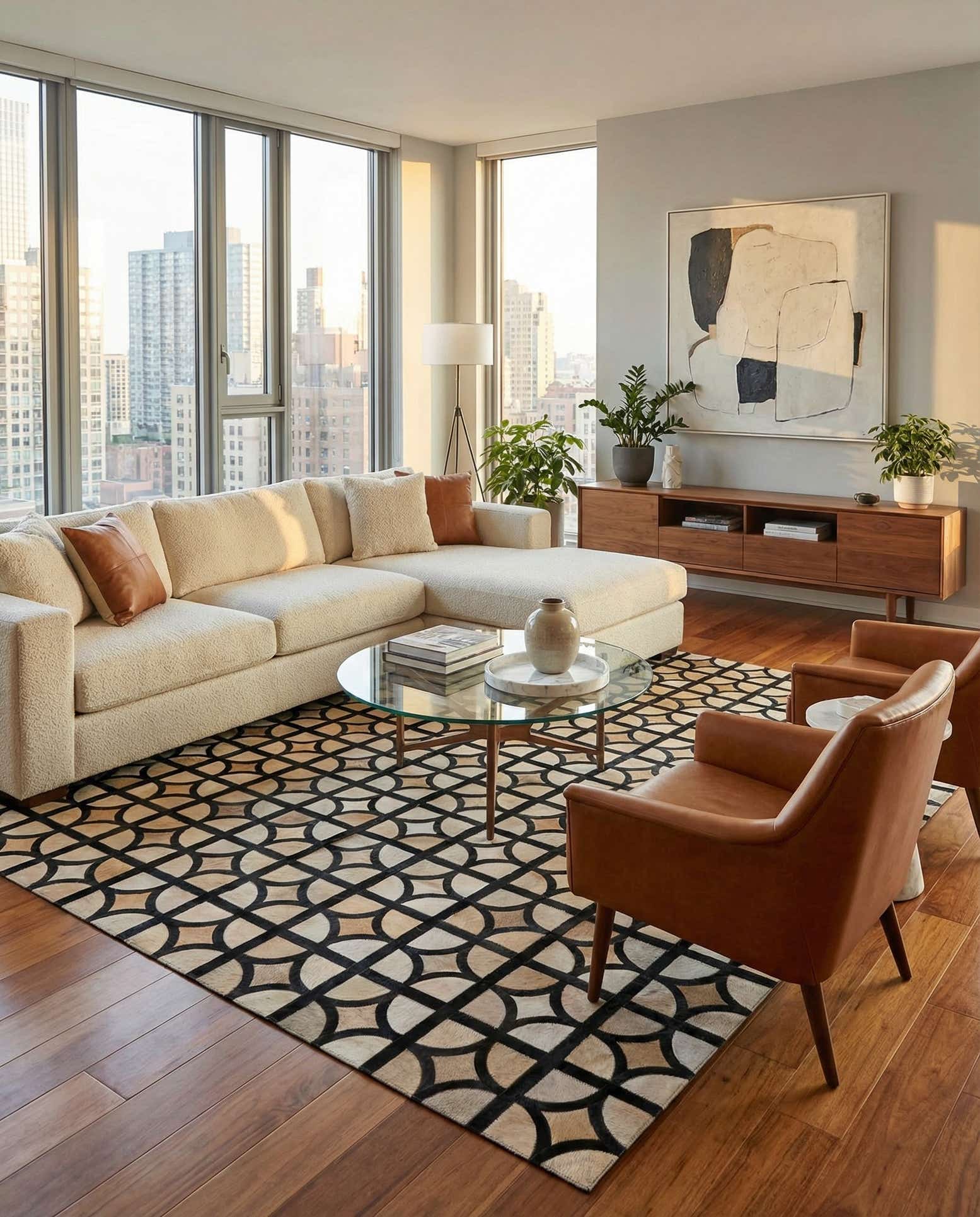 5' x 7' 10 Cowhide Rug