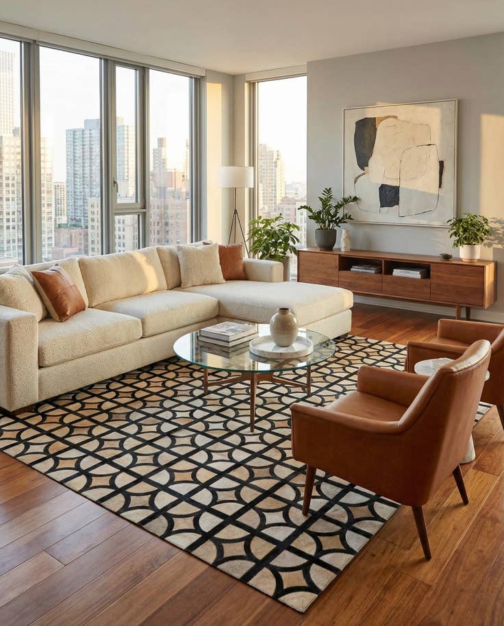 Detail image of 5' x 7' 10 Cowhide Rug