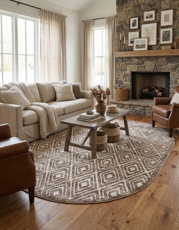 Detail image of 7' x 10' Hermitage Oval Rug