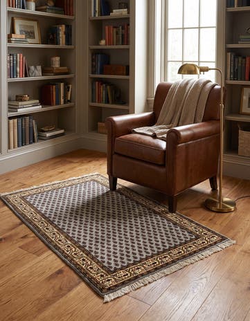 3' x 5' 4 Hand Knotted Mir Wool Rug