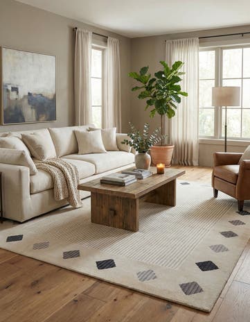 5' 9 x 7' 11 Hand Knotted Darya Wool Rug